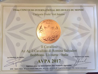 Il Cavallino Special Edition Leccio del Corno premio gourmet bronze al concorso internazionale AVPA - Paris 2017