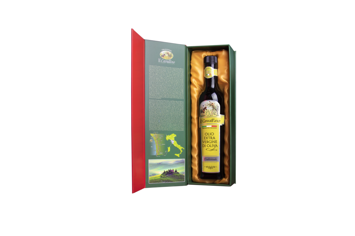 Confezione Regalo 1 bottiglia Cavallino tradizionale Grandolio 0.500ml
